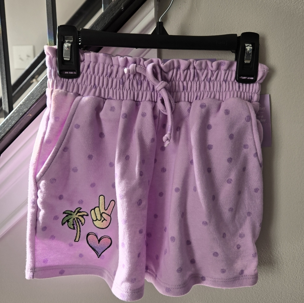 Adorable Girls Lavender Shorts - Evsie, Size 7